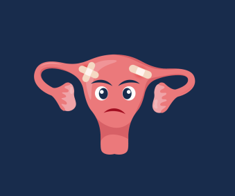 cartoon drawing of a uterus
